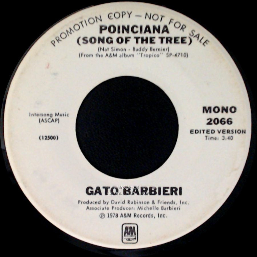 Gato Barbieri - Poinciana (Song Of The Tree) / Poinciana (Song Of The Tree) side B