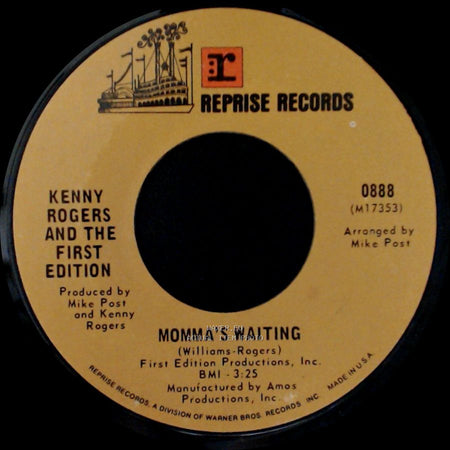 Kenny Rogers And The First Edition - Something's Burning / Momma's Waiting side B