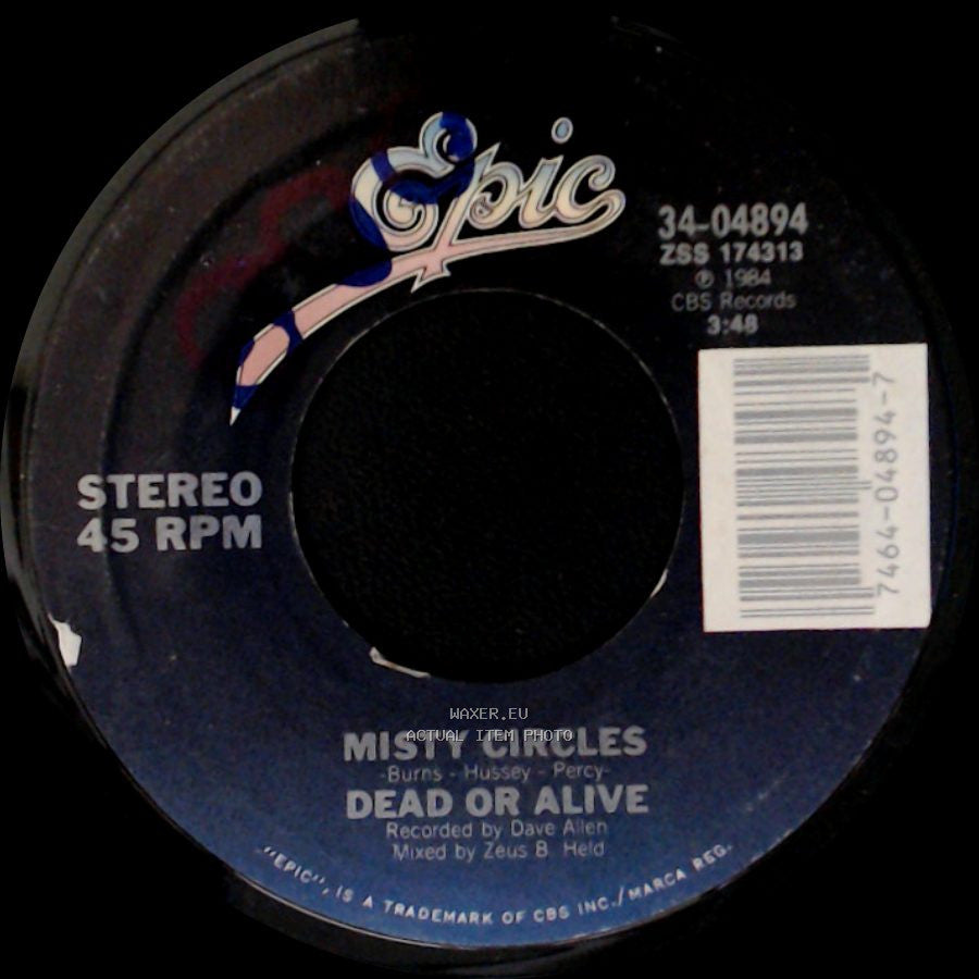 Dead Or Alive - Misty Circles / You Spin Me Round (Like A Record) side A