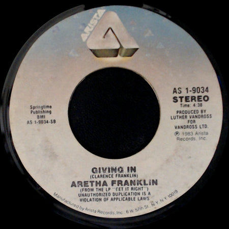 Aretha Franklin - Get It Right / Giving In side B