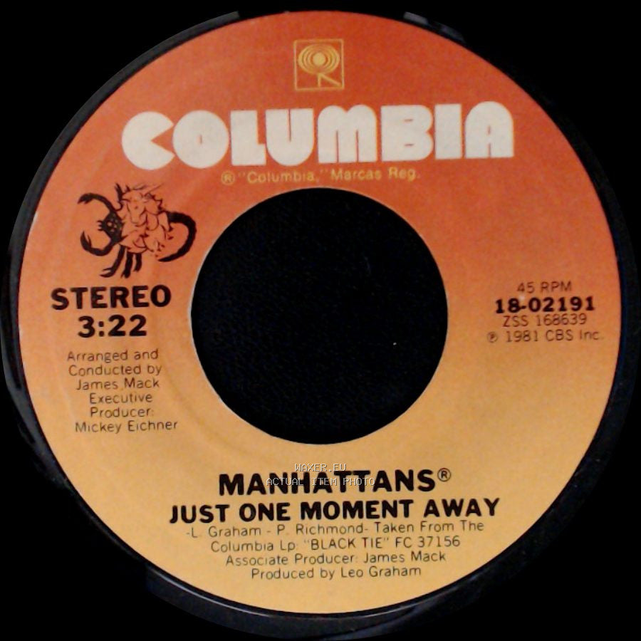 Manhattans - Just One Moment Away / When I Leave Tomorrow side A