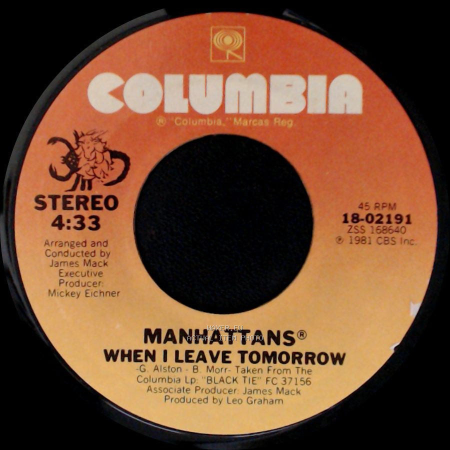 Manhattans - Just One Moment Away / When I Leave Tomorrow side B