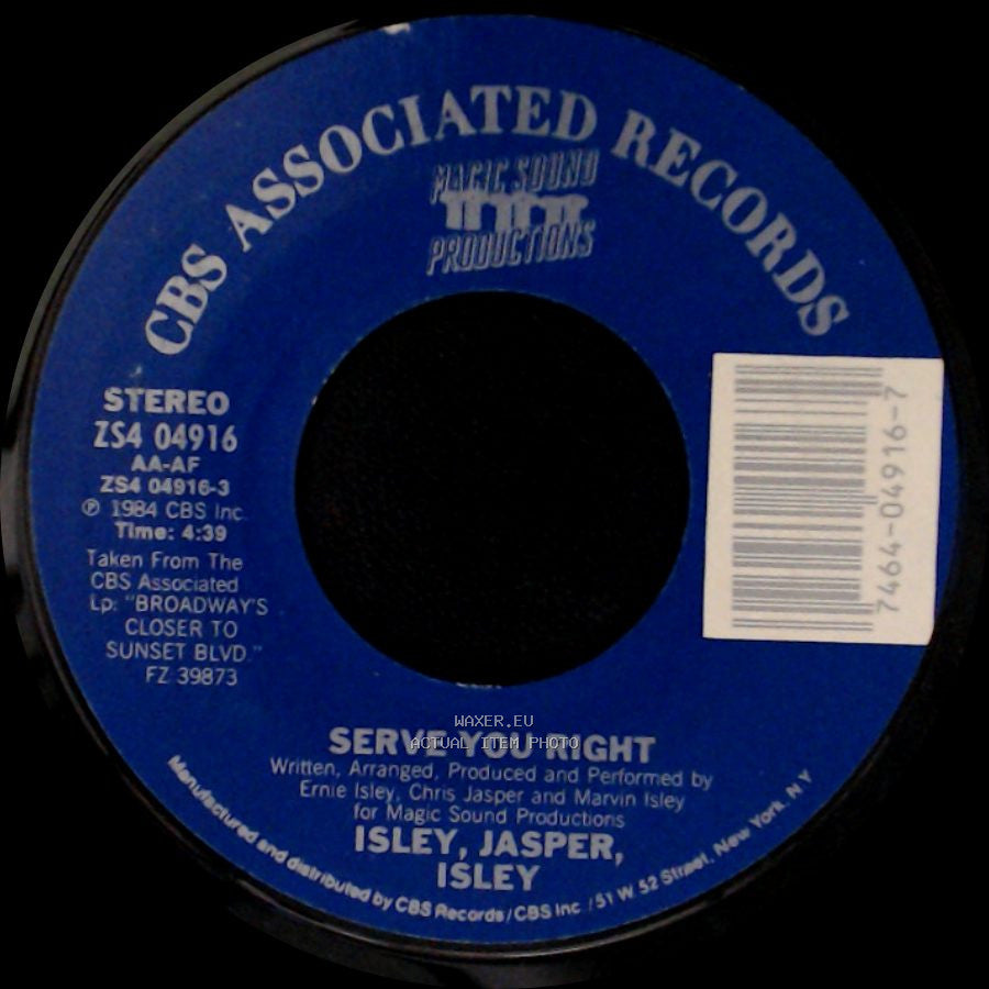 Isley, Jasper, Isley - Love Is Gonna Last Forever / Serve You Right side B