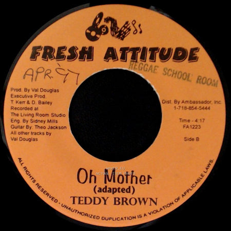 Teddy Brown - Oh Mother (Adapted) / Oh Mother (Adapted) side B