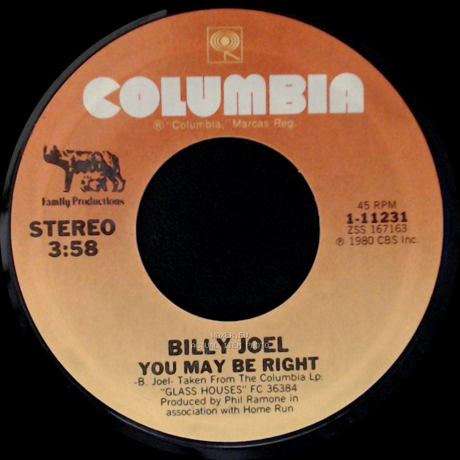 Billy Joel - You May Be Right / Close To The Borderline side A