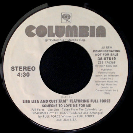 Lisa Lisa And Cult Jam Featuring Full Force - Someone To Love Me For Me / Someone To Love Me For Me side B