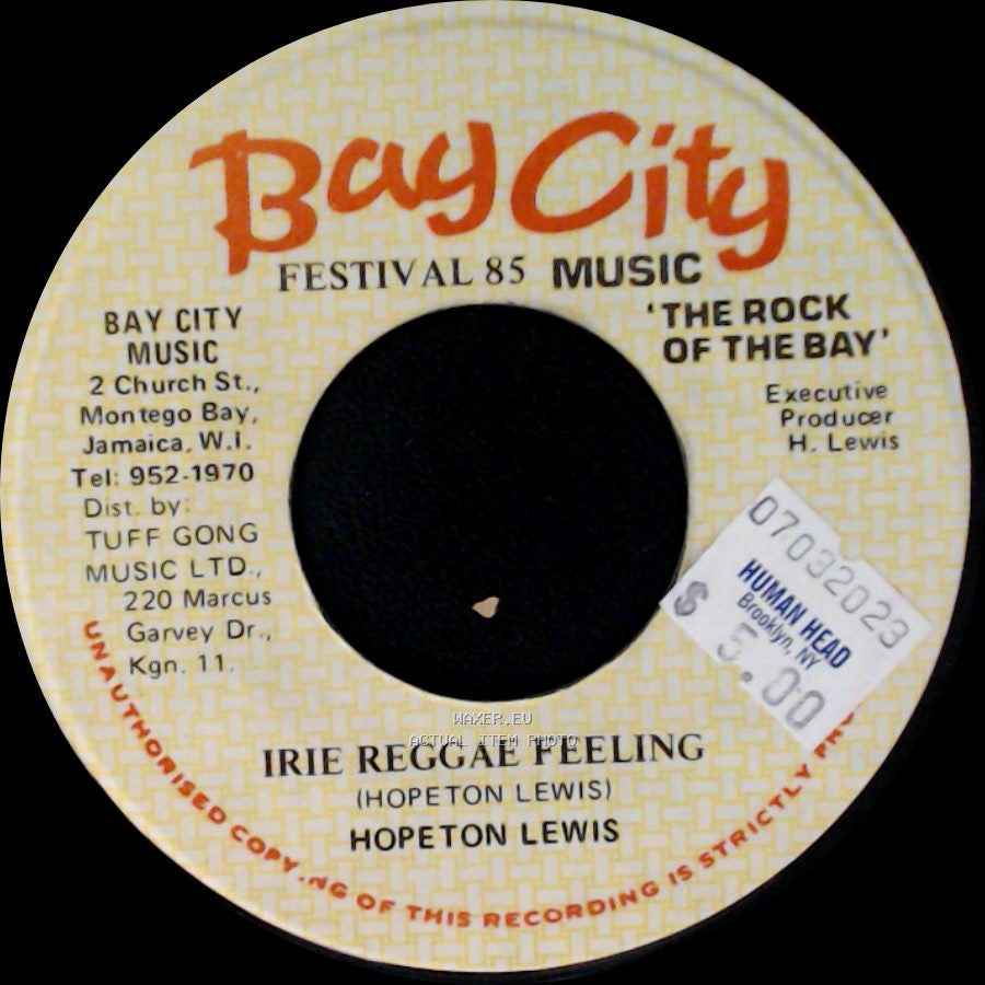 Hopeton Lewis - Irie Reggae Feeling / Version side A