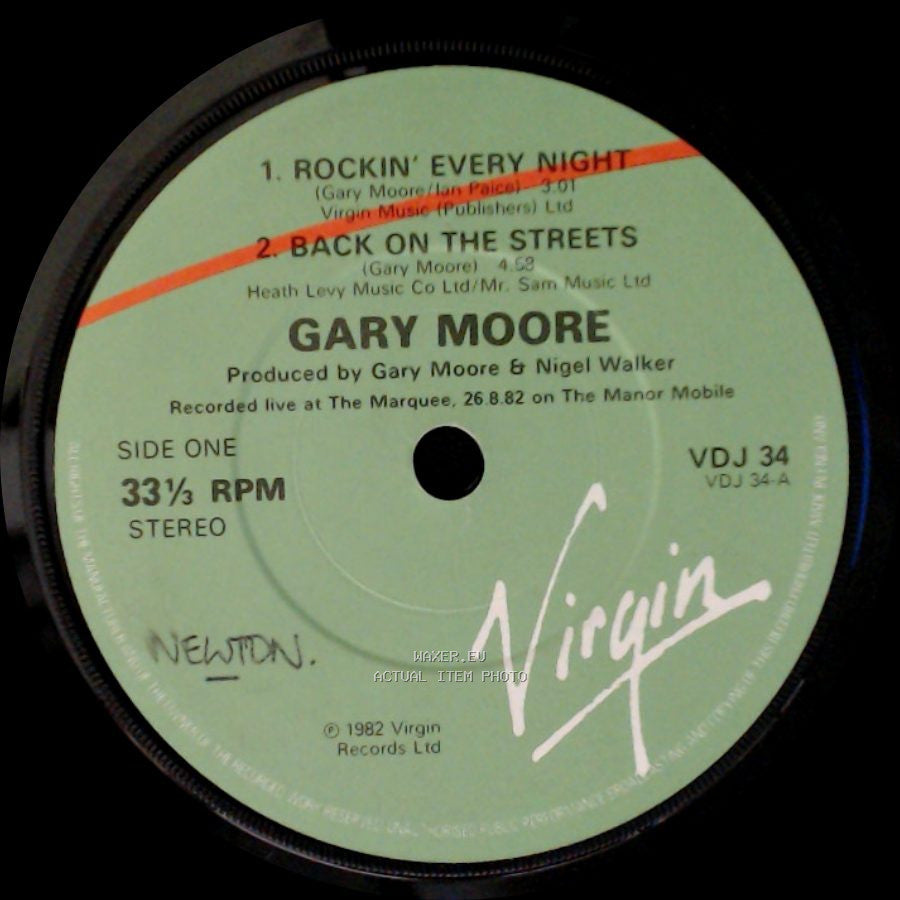 Gary Moore - Rockin' Every Night / Back On The Streets / Parisienne Walkways side A