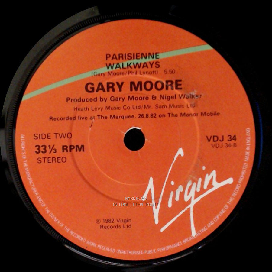 Gary Moore - Rockin' Every Night / Back On The Streets / Parisienne Walkways side B