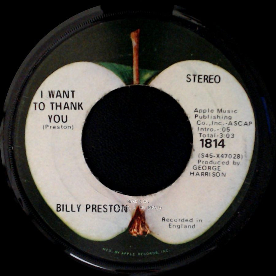 Billy Preston - I Want To Thank You / Everything's All Right side A