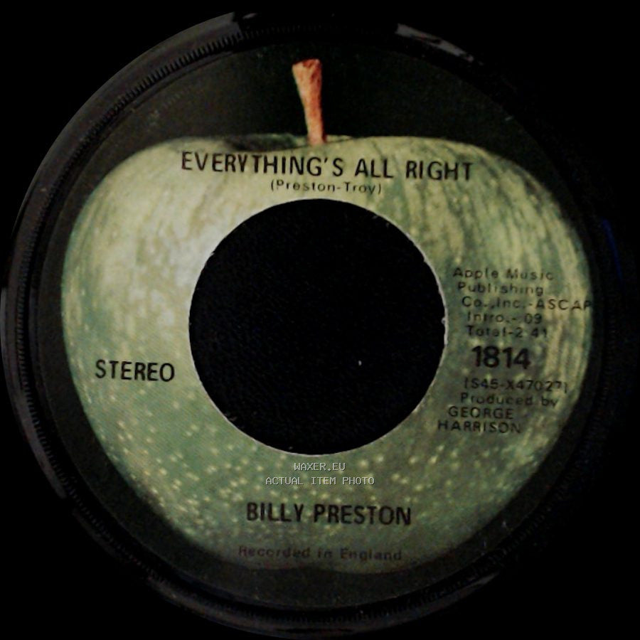 Billy Preston - I Want To Thank You / Everything's All Right side B