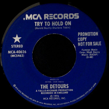 The Detours - Try To Hold On / Try To Hold On side A