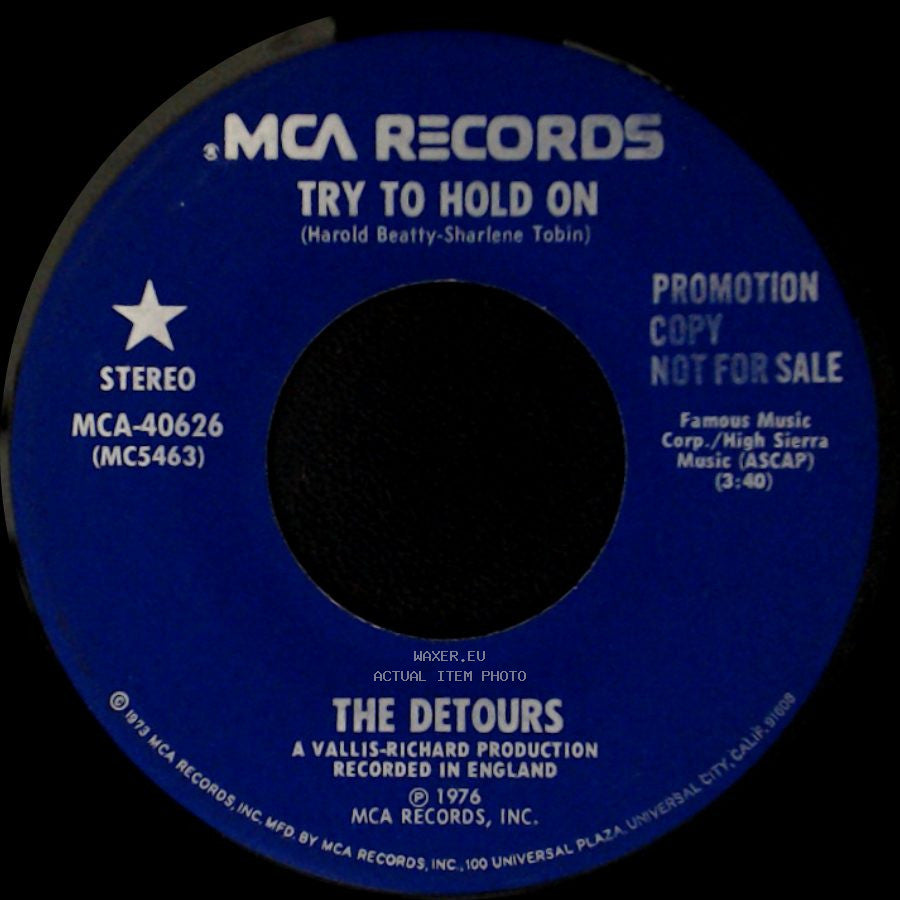 The Detours - Try To Hold On / Try To Hold On side B
