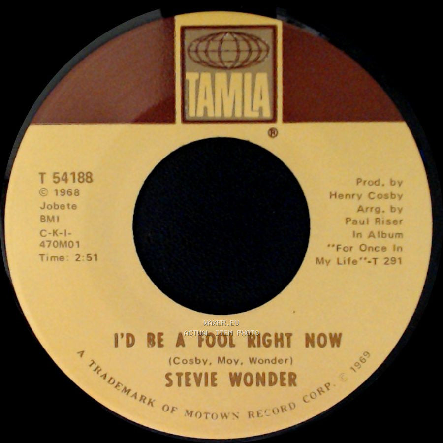Stevie Wonder - I'd Be A Fool Right Now / Yester-Me, Yester-You, Yesterday side A