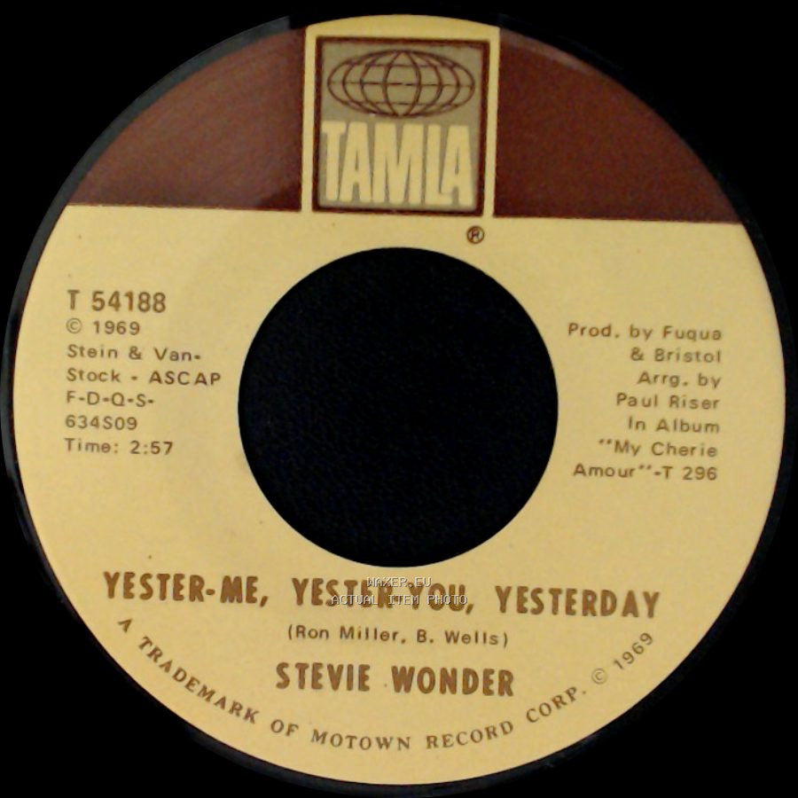 Stevie Wonder - I'd Be A Fool Right Now / Yester-Me, Yester-You, Yesterday side B