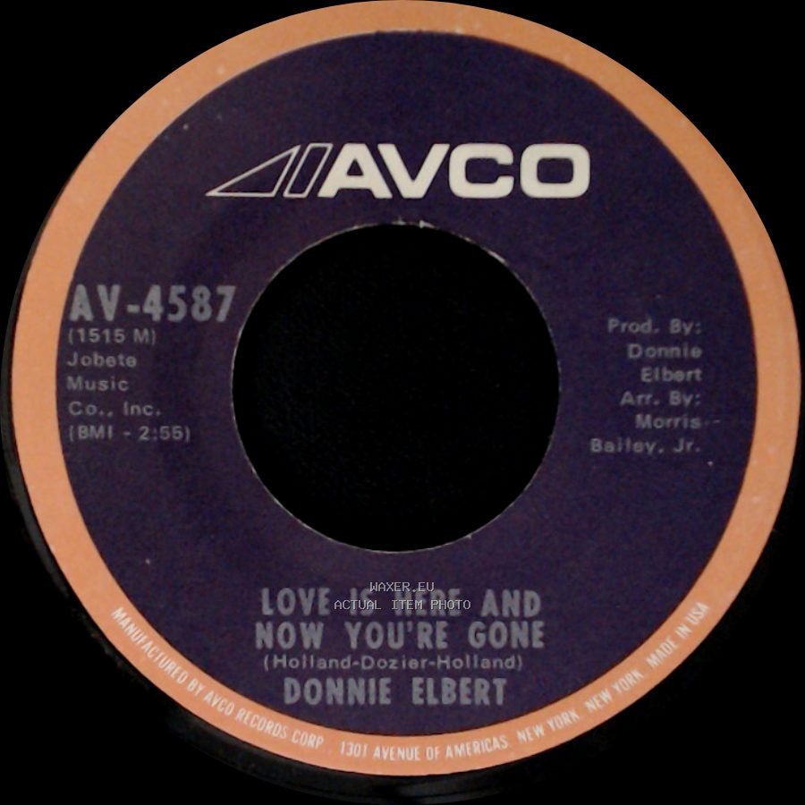 Donnie Elbert - I Can't Help Myself (Sugar Pie, Honey Bunch) / Love Is Here And Now You're Gone side B