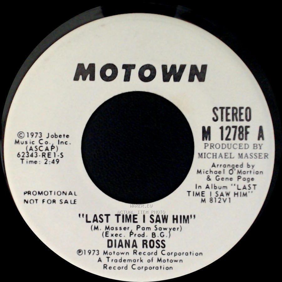 Diana Ross - Last Time I Saw Him / Last Time I Saw Him side B