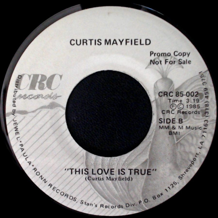 Curtis Mayfield - "We Come In Peace" / This Love Is True side B