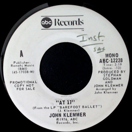 John Klemmer - At 17 / At 17 side A
