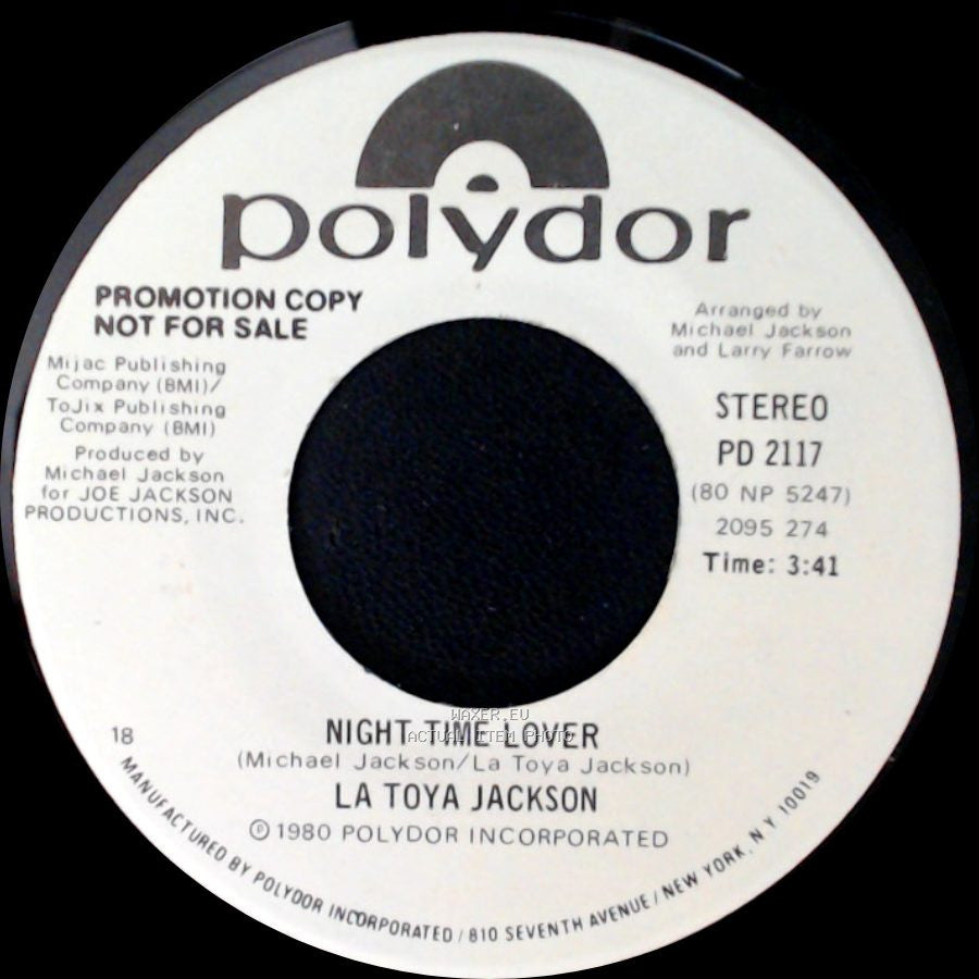 La Toya Jackson - Night Time Lover / Night Time Lover side A