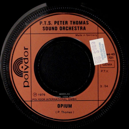 P.T.S. Peter Thomas Sound Orchestra / Sabrina - Opium / Ohne Dich Ist Es Nacht side A