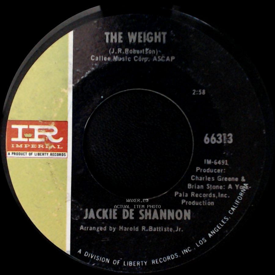 Jackie De Shannon - The Weight / Effervescent Blue side A