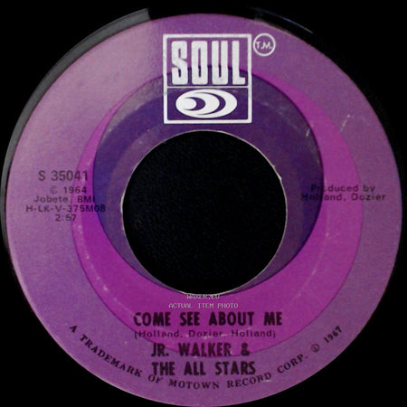 Jr. Walker & The All Stars - Come See About Me / Sweet Soul side A