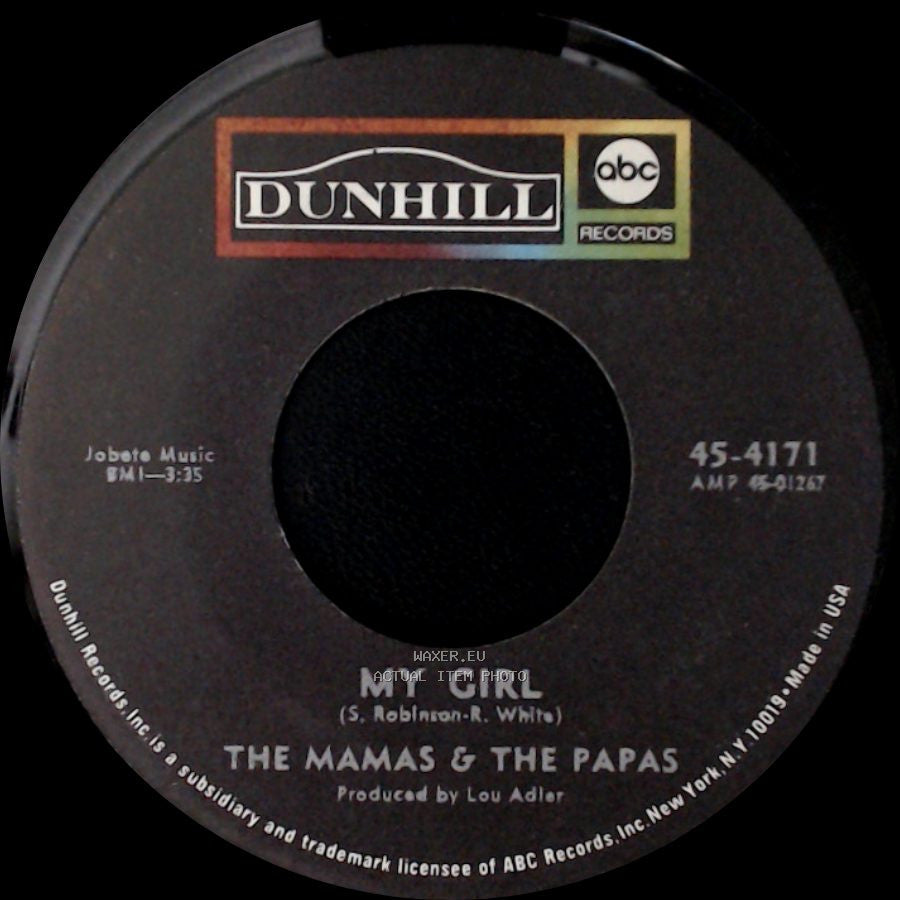 The Mamas & The Papas - My Girl / Do You Wanna Dance side A