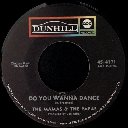 The Mamas & The Papas - My Girl / Do You Wanna Dance side B