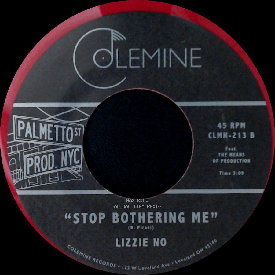 Lizzie No - Sweeter Than Strychnine / Stop Bothering Me side B