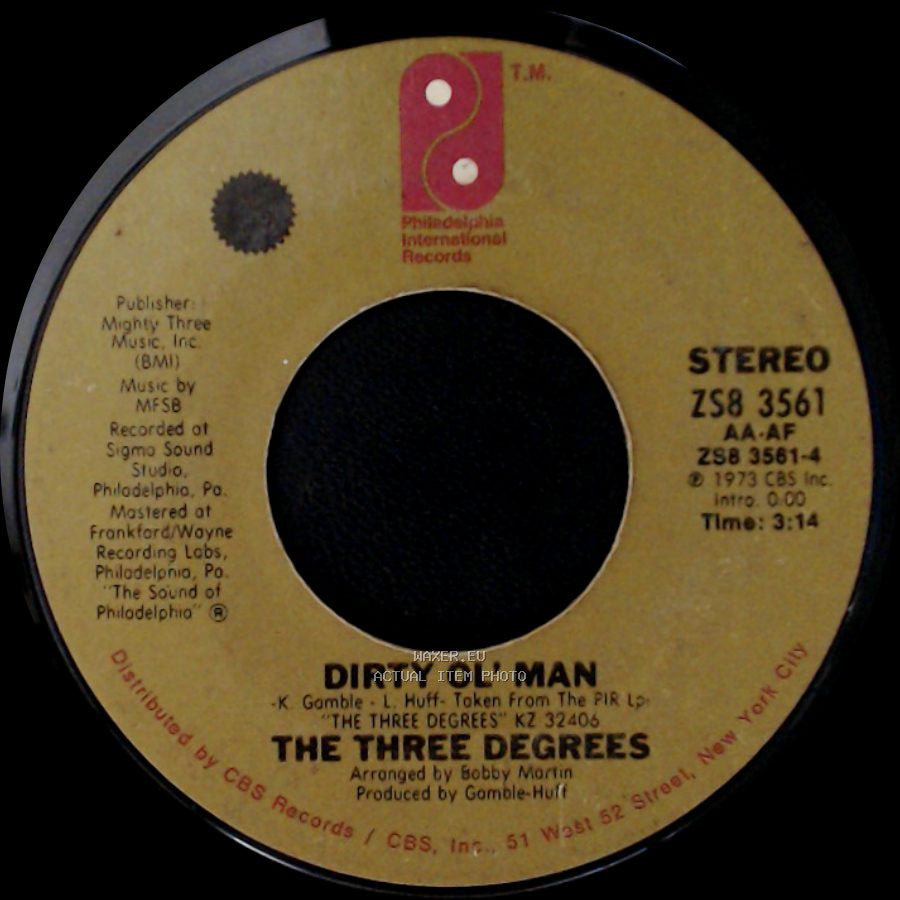 The Three Degrees - Dirty Ol' Man / I Didn't Know side A