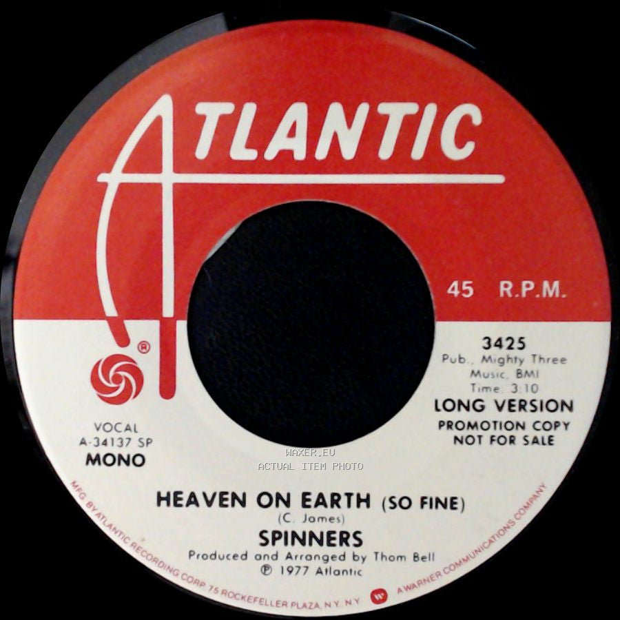Spinners - Heaven On Earth (So Fine) / Heaven On Earth (So Fine) side A