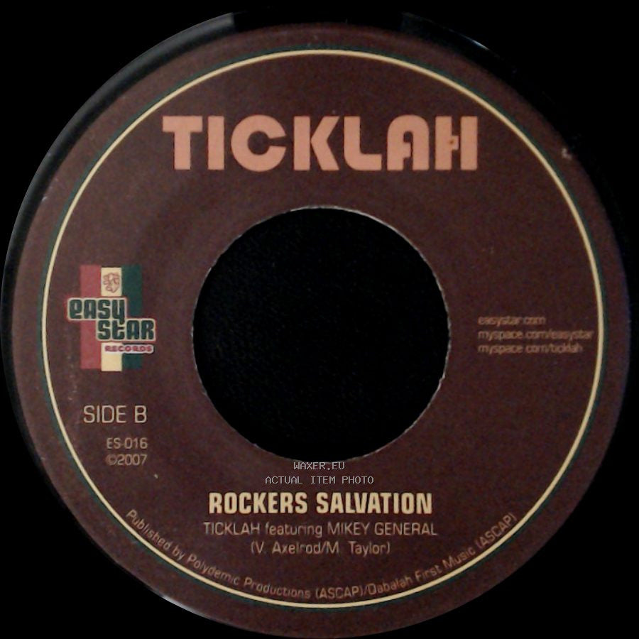 Ticklah Featuring Mikey General - Rescue Me / Rockers Salvation side B