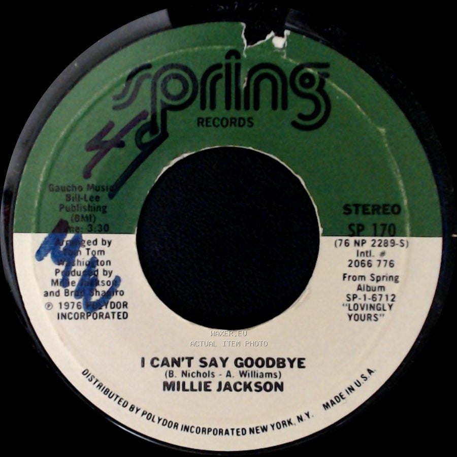 Millie Jackson - I Can't Say Goodbye / Help Me Finish My Song side A