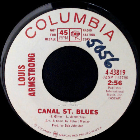 Louis Armstrong - Canal St. Blues / Cabaret side A