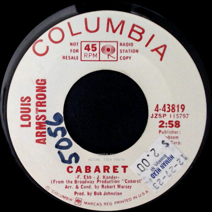 Louis Armstrong - Canal St. Blues / Cabaret side B
