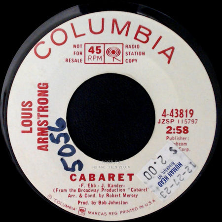 Louis Armstrong - Canal St. Blues / Cabaret side B