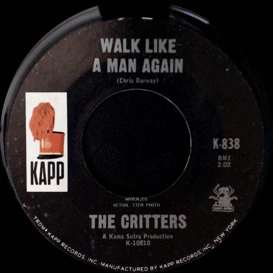 The Critters - Walk Like A Man Again / Don't Let The Rain Fall Down On Me side A