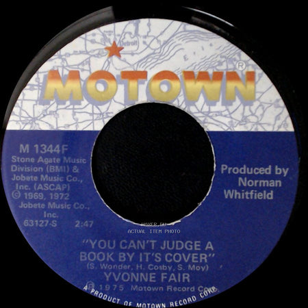Yvonne Fair - It's Bad For Me To See You / You Can't Judge A Book By It's Cover side B