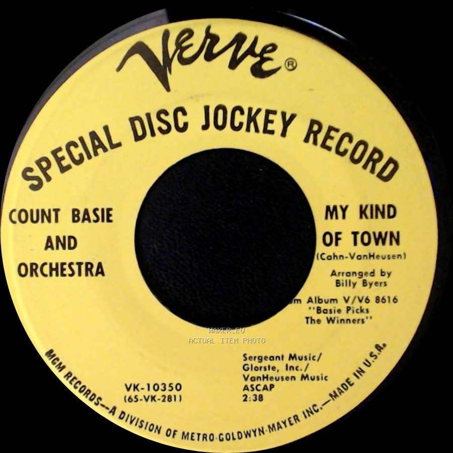 Count Basie And Orchestra - My Kind Of Town / Watermelon Man side A