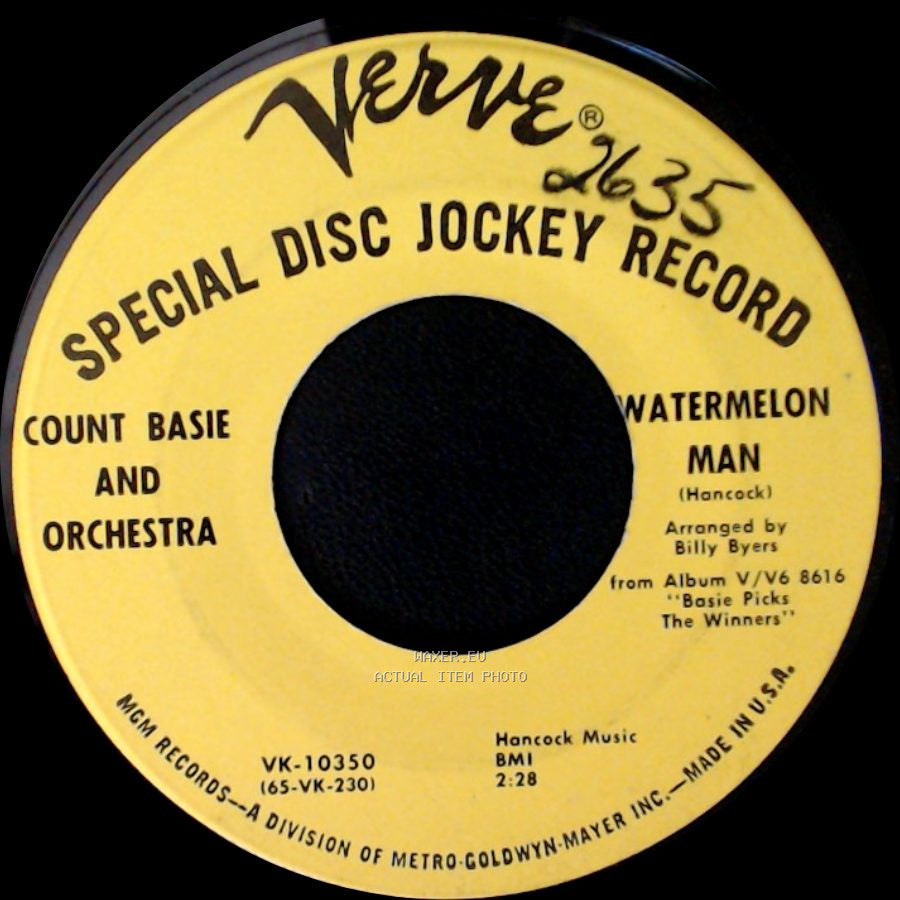 Count Basie And Orchestra - My Kind Of Town / Watermelon Man side B