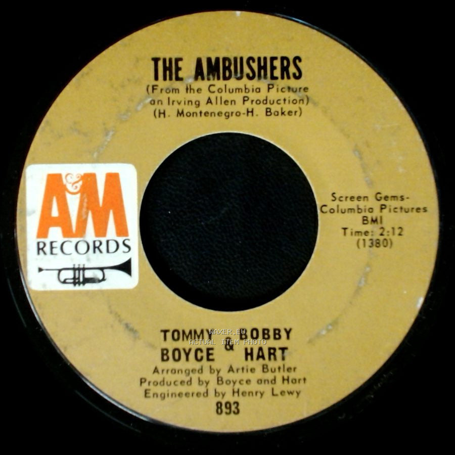 Tommy Boyce & Bobby Hart / Tommy & Bobby Boyce Hart - I Wonder What She's Doing Tonight / The Ambushers side B