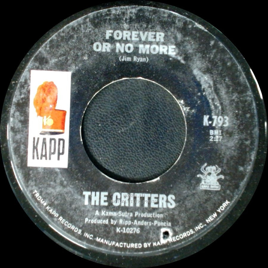 The Critters - Forever Or No More / Bad Misunderstanding side A