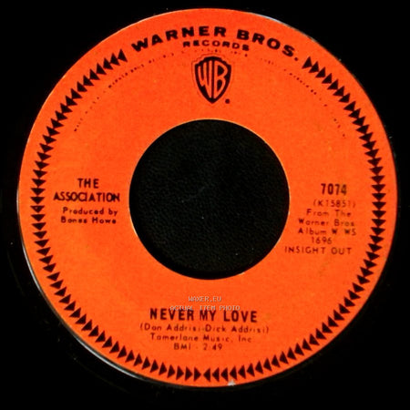 The Association - Never My Love / Requiem For The Masses side A