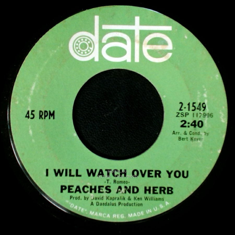 James And Herb / Peaches And Herb - Close Your Eyes / I Will Watch Over You side B