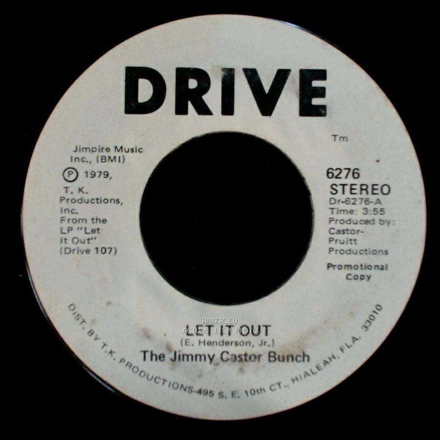 The Jimmy Castor Bunch - Let It Out / Let It Out side A