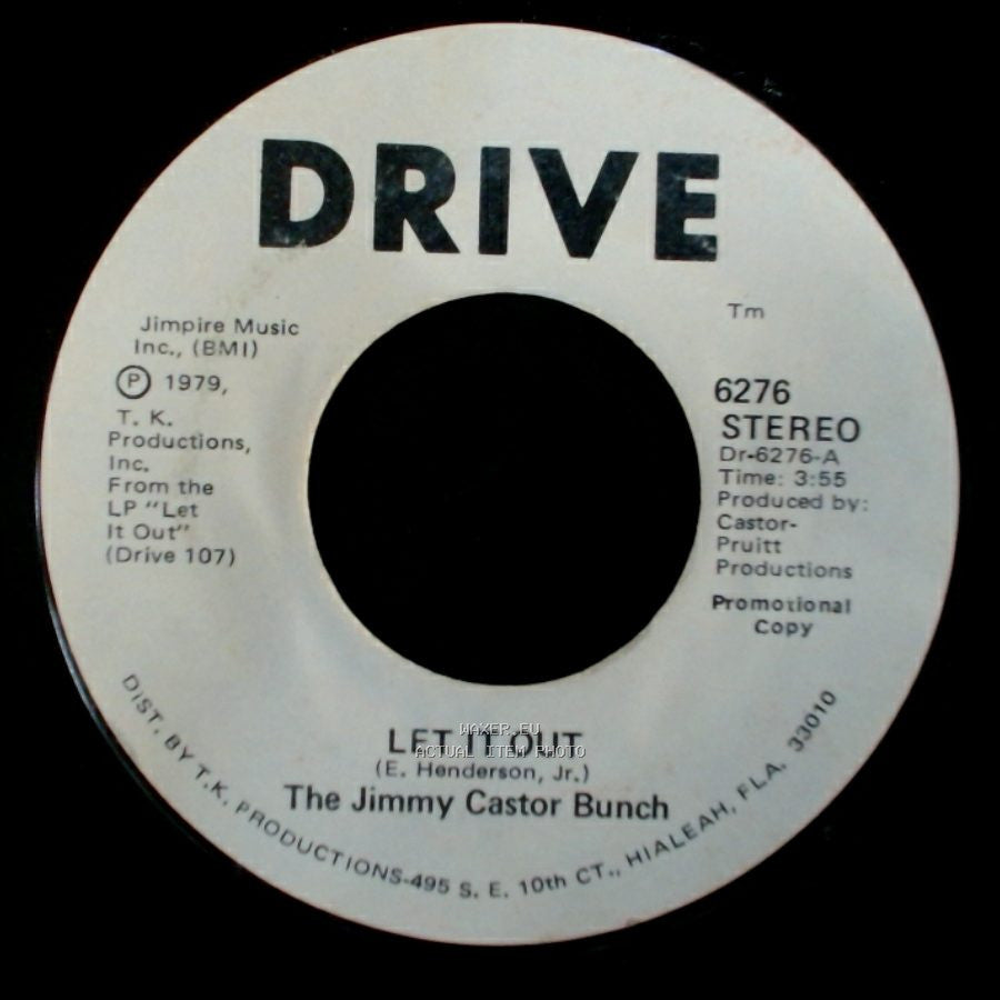 The Jimmy Castor Bunch - Let It Out / Let It Out side B