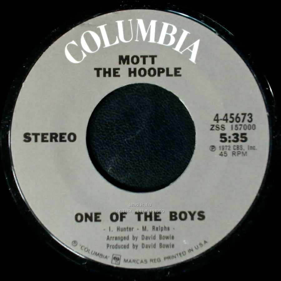 Mott The Hoople - All The Young Dudes / One Of The Boys side B