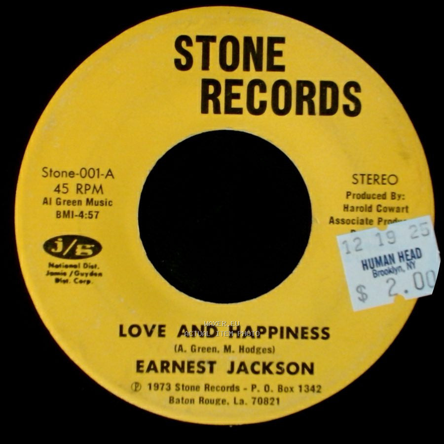 Earnest Jackson - Hogwash / Love And Happiness side B