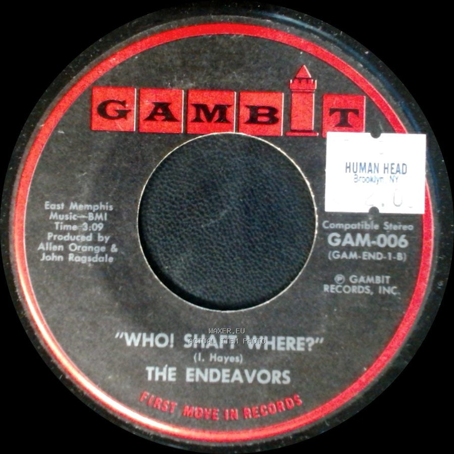 The Endeavors - Sexy Woman / Who! Shaft Where? side B